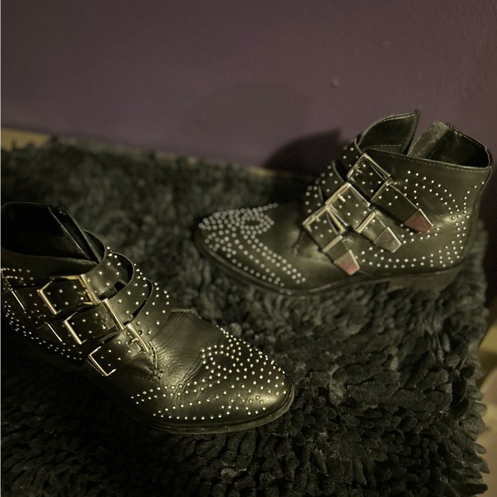 Gently used studded booties